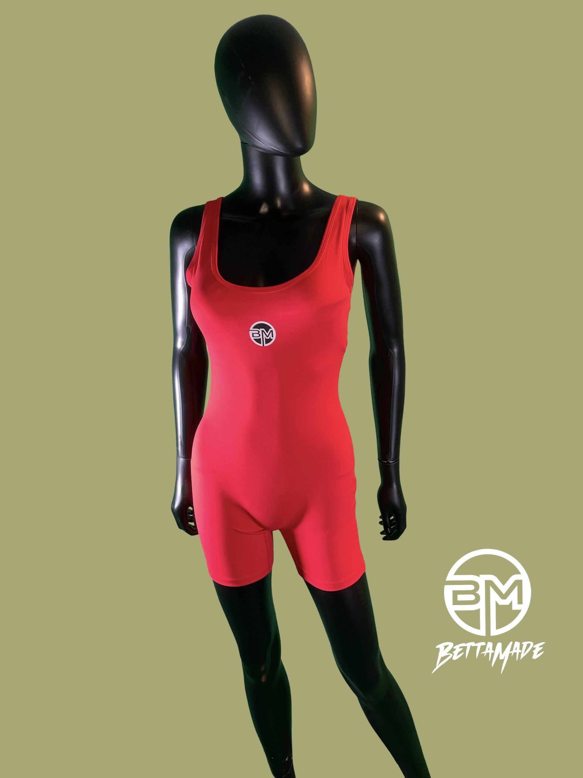 Red Black BM Spandex Set